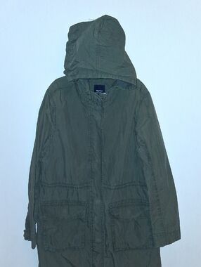 GAP Olive Green Hooded Kids Utility Jacket Size XL 12